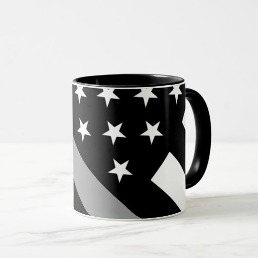 De vlag van de dunne zilverlijn mok (Voorkant rechts)