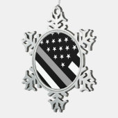 De vlag van de dunne zilverlijn tin sneeuwvlok ornament (Rechts)