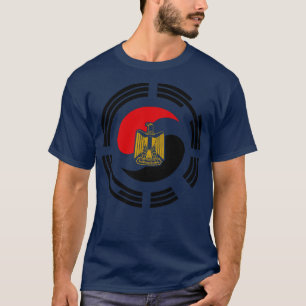 De vlag van de Egyptische multinationale patriot T-shirt