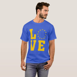 De Vlag van de EU, Europese Unie, LIEFDE T-shirt