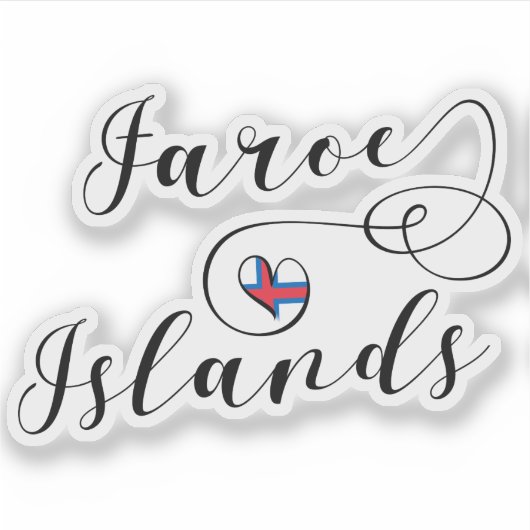 de vlag van de Faeröer, de Faeröer, Sticker (Voorkant)