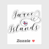 de vlag van de Faeröer, de Faeröer, Sticker (Vel)