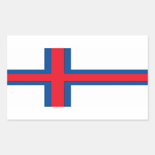De Vlag van de Faeröer Rechthoekige Sticker