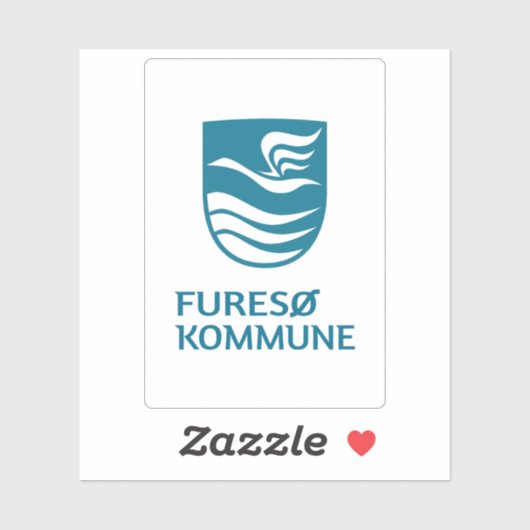 De vlag van de gemeente Furesø Sticker (Vel)