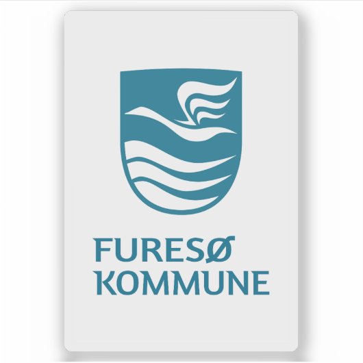 De vlag van de gemeente Furesø Sticker (Voorkant)