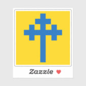 De vlag van de gemeente Köping, Zweden Sticker (Vel)