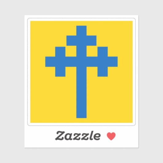 De vlag van de gemeente Köping, Zweden Sticker (Vel)