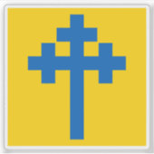 De vlag van de gemeente Köping, Zweden Sticker (Voorkant)