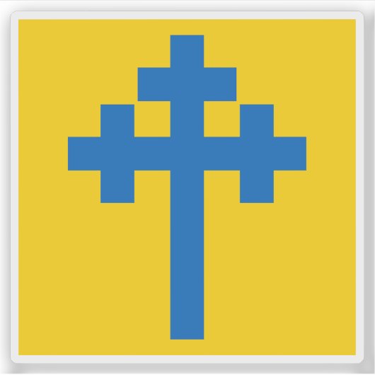 De vlag van de gemeente Köping, Zweden Sticker (Voorkant)