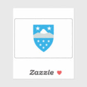 De vlag van de gemeente Qeqqata, Groenland Sticker (Vel)