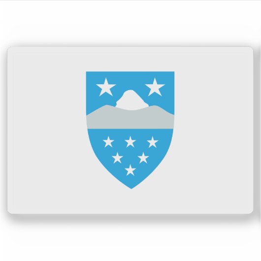 De vlag van de gemeente Qeqqata, Groenland Sticker (Voorkant)