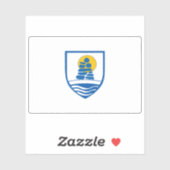 De vlag van de gemeente Sermersoq, Groenland Sticker (Vel)