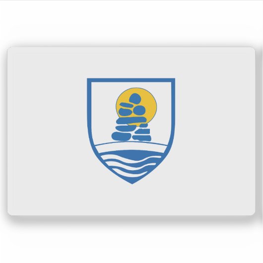 De vlag van de gemeente Sermersoq, Groenland Sticker (Voorkant)