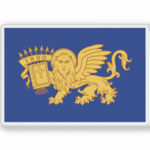 De vlag van de Griekse Republiek (1800-1807) Sticker