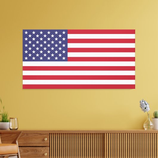 De vlag van de grote Verenigde Staten van Amerika Canvas Afdruk (Insitu (Woonkamer))