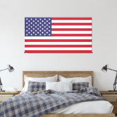 De vlag van de grote Verenigde Staten van Amerika Canvas Afdruk (Insitu (Slaapkamer))