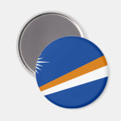 De vlag van de Marshalleilanden Magneet (Voorkant / Achterkant)