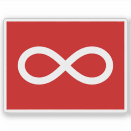 De vlag van de Métis (Michif) Natie, Indianen van Sticker