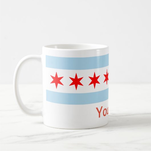 De vlag van de Mok van Chicago, Illinois (Links)
