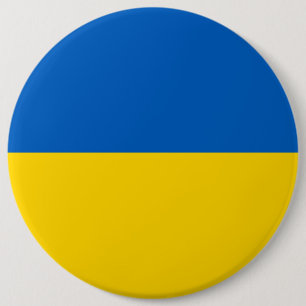 De Vlag van de Oekraïne Ronde Button 6,0 Cm