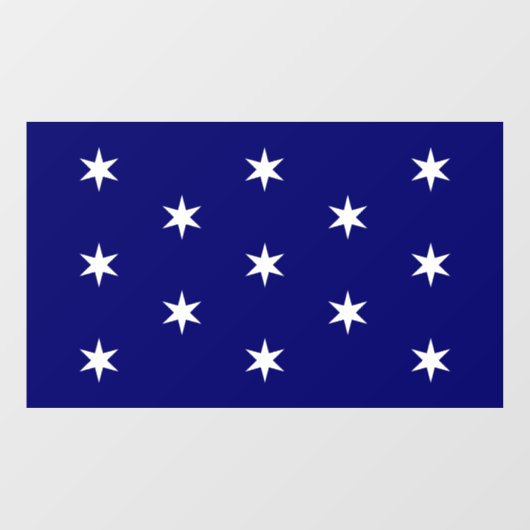 De vlag van de opperbevelhebber van George Washing Raamsticker (Vel)