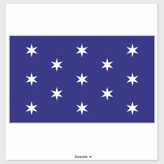 De vlag van de opperbevelhebber van George Washing Sticker (Vel)