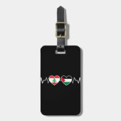 De vlag van de Palestijnse Eenheid in Libanon. Bagagelabel (Voorkant verticaal)