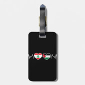 De vlag van de Palestijnse Eenheid in Libanon. Bagagelabel (Achterkant verticaal)