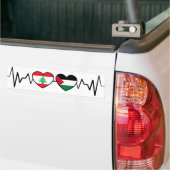 De vlag van de Palestijnse Eenheid in Libanon. Bumpersticker (Op Truck)