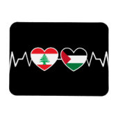 De vlag van de Palestijnse Eenheid in Libanon. Magneet (Horizontaal)