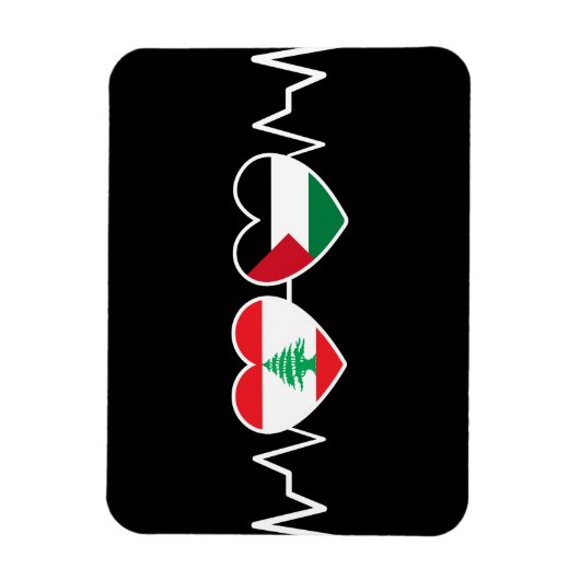 De vlag van de Palestijnse Eenheid in Libanon. Magneet (Verticaal)