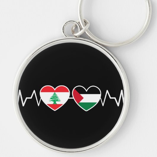 De vlag van de Palestijnse Eenheid in Libanon. Sleutelhanger (Voorkant)