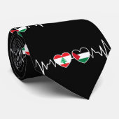 De vlag van de Palestijnse Eenheid in Libanon. Stropdas (Opgerold)