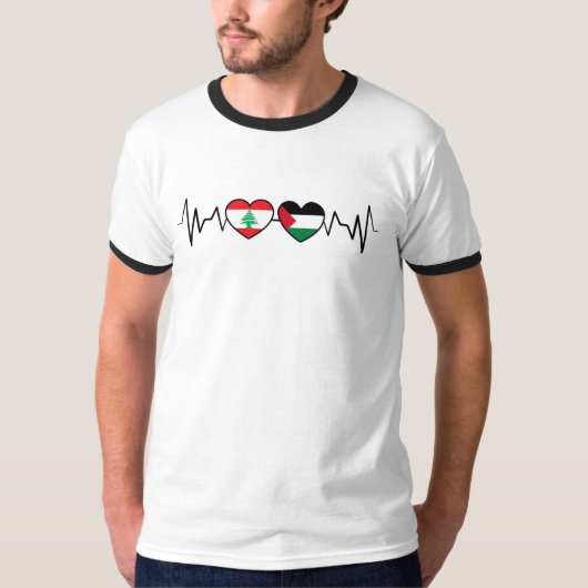 De vlag van de Palestijnse Eenheid in Libanon. T-shirt (Voorkant)