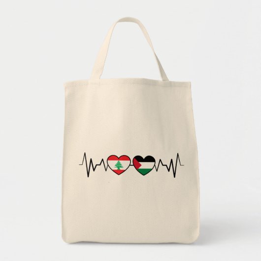De vlag van de Palestijnse Eenheid in Libanon. Tote Bag (Voorkant)