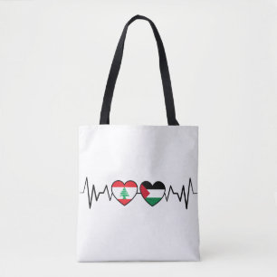 De vlag van de Palestijnse Eenheid in Libanon. Tote Bag