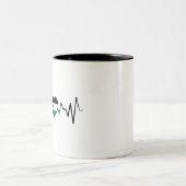 De vlag van de Palestijnse Eenheid in Libanon. Tweekleurige Koffiemok (Center)