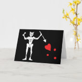 De Vlag van de Piraat van Blackbeard Kaart (Gele Bloem)