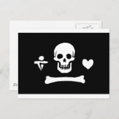 De Vlag van de piraat van Bonnet Stede Briefkaart (Voorkant / Achterkant)