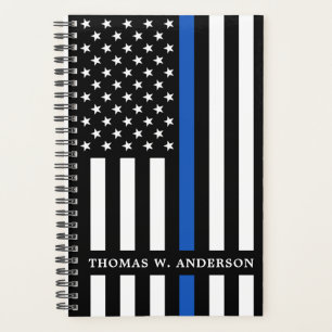 De vlag van de politie Persoonlijk in Blauwe Lijnb Planner