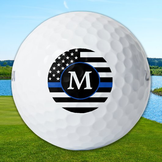 De vlag van de politie Persoonlijk Monogram Thin B Golfballen