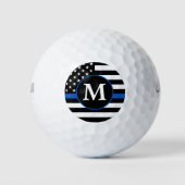 De vlag van de politie Persoonlijk Monogram Thin B Golfballen (Voorkant)