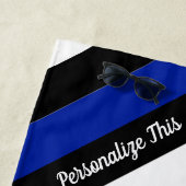 De vlag van de politie van de dun Blauwe Lijn gepe Strandlaken (In situ)