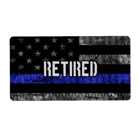 De vlag van de politie van de in nood verkerende p etiket (Voorkant)