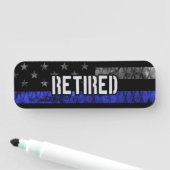 De vlag van de politie van de in nood verkerende p naamplaatje (In situ)