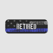 De vlag van de politie van de in nood verkerende p naamplaatje (Voorkant)