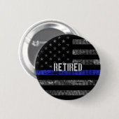 De vlag van de politie van de in nood verkerende p ronde button 5,7 cm (Voorkant /achterkant)