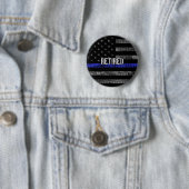 De vlag van de politie van de in nood verkerende p ronde button 5,7 cm (In situ)