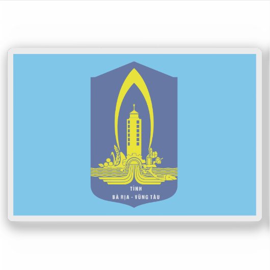 De vlag van de provincie Bà Rịa-Vũng Tàu Sticker (Voorkant)