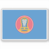 De vlag van de provincie Chiang Mai in Thailand Sticker (Voorkant)